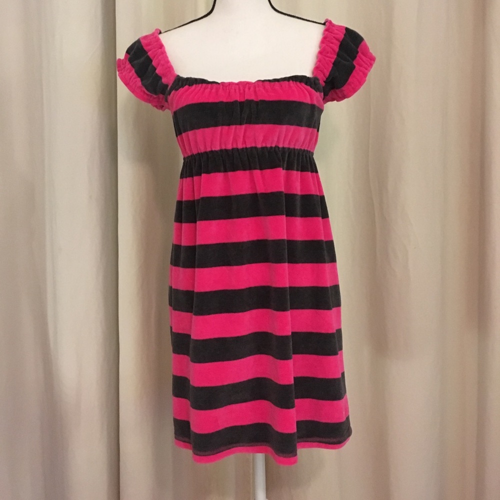 Victorias Secret Pink Striped Pink & Grey Coverup